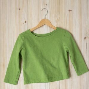June and January Green Top. Size 12/24 months. Organic Cotton. HTF